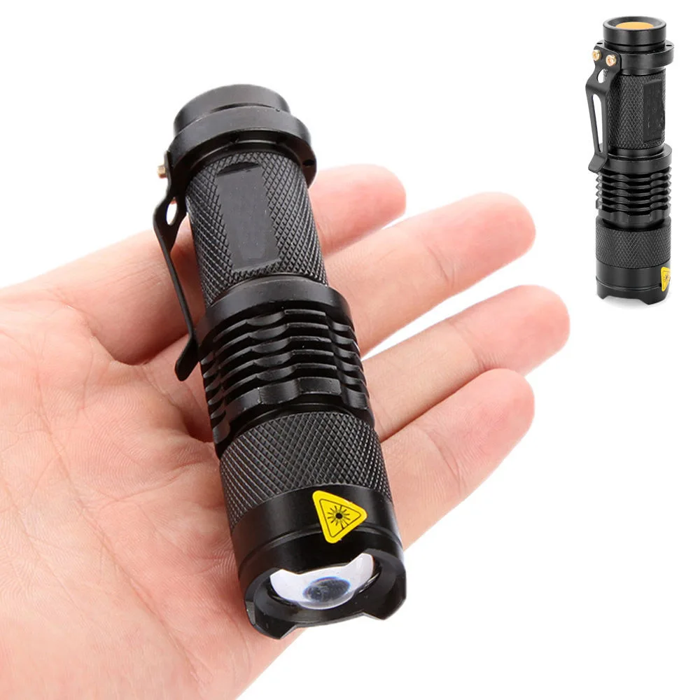 High quality Mini LED Flashlight Black CREE Q5 450LM Waterproof LED
