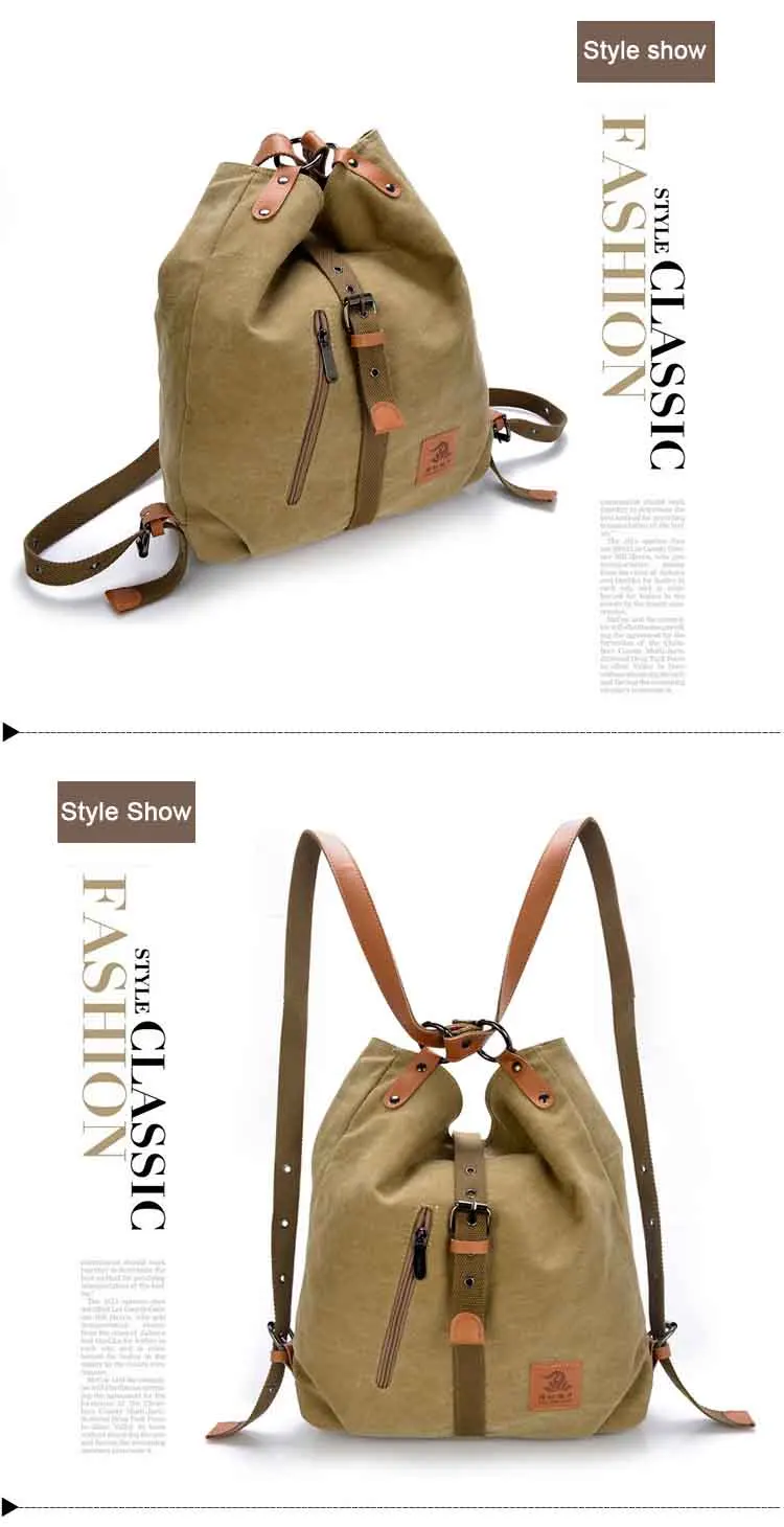 Women's Washed Canvas Handbag Large Capacity Shoulder Bags Female Casual Crossbody Tote Lady Vintage Camel Black Messenger Pack (12)