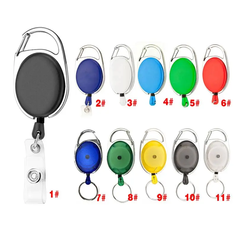 Newly Retractable Pull Keychain Lanyard ID Badge Holder Name Tag Card