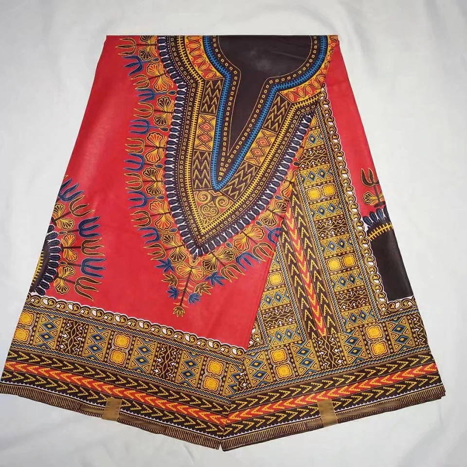 NAW 99 Red african print dashiki fabric,6 yards dashiki Angelina Prints