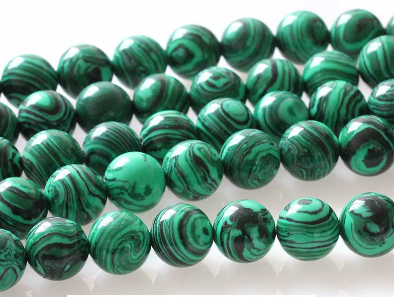 

STENYA 4/6/8/10/12mm Created Gem natural stone spacers green beads necklace earrings bracelet jewelry findings charms