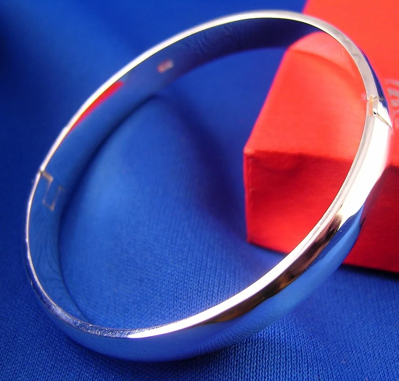 

MISANANRYNE 1pc Silver Color Beautiful Fashion 8mm Bangle Bracelet
