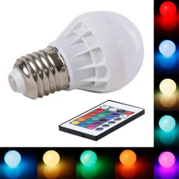 

E27 E14 9W LED RGB LED Light Bulb with IR Remote Control Pop Lamp Color Changing AC 85-265V 16 colors changing LED Bulbs Tubes