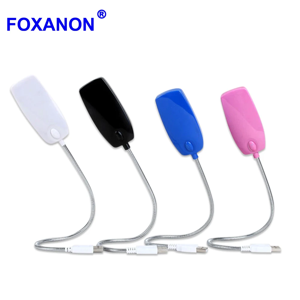 Foxanon светодиодный свет книга 28 светодиодный s лампа USB Порты и разъёмы с коммутатором Ультра-яркий гибкие 4 цвета белый свет для ноутбук Тетрадь PC
