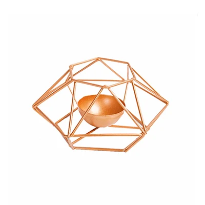 Скандинавские креативные современные минималистичные геометрические кованые золотые подсвечники украшения для дома - Цвет: Small