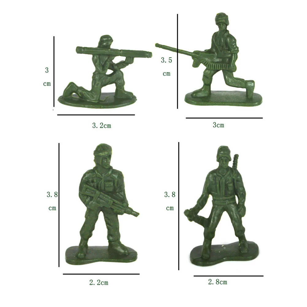 100 шт./упак. мини-Солдат модель Военная пластиковая игрушка солдат; армия мужские фигурки Набор для игры Подарочная модель игрушки для детей