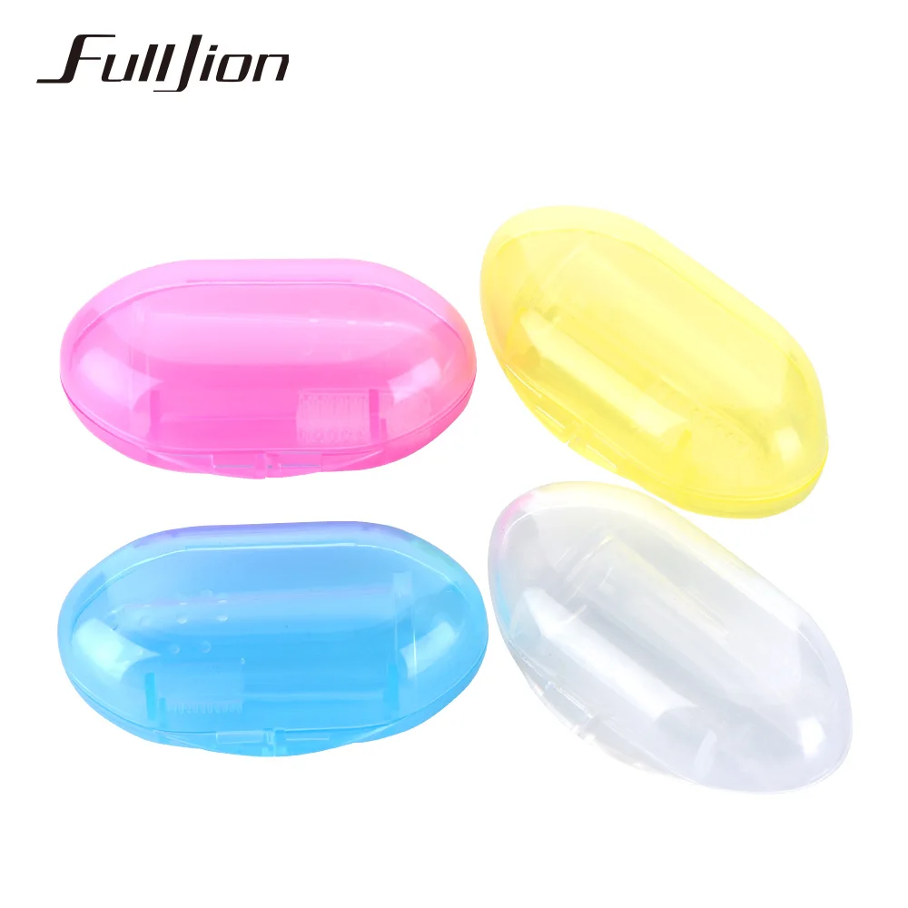 Fulljion Dental Care Baby Toothbrush Kids Silicone Finger Brush Clear Massage Soft Teether With Box For Infant Boy Girl Teeth