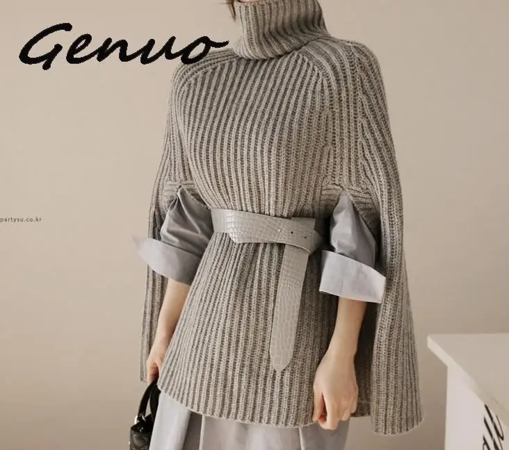 

Genuo New Turtleneck Sweater Women Clothes Letter Printed Jumper Thin Tops Solid Slim Sexy Tight Bottoming Autumn Pullover