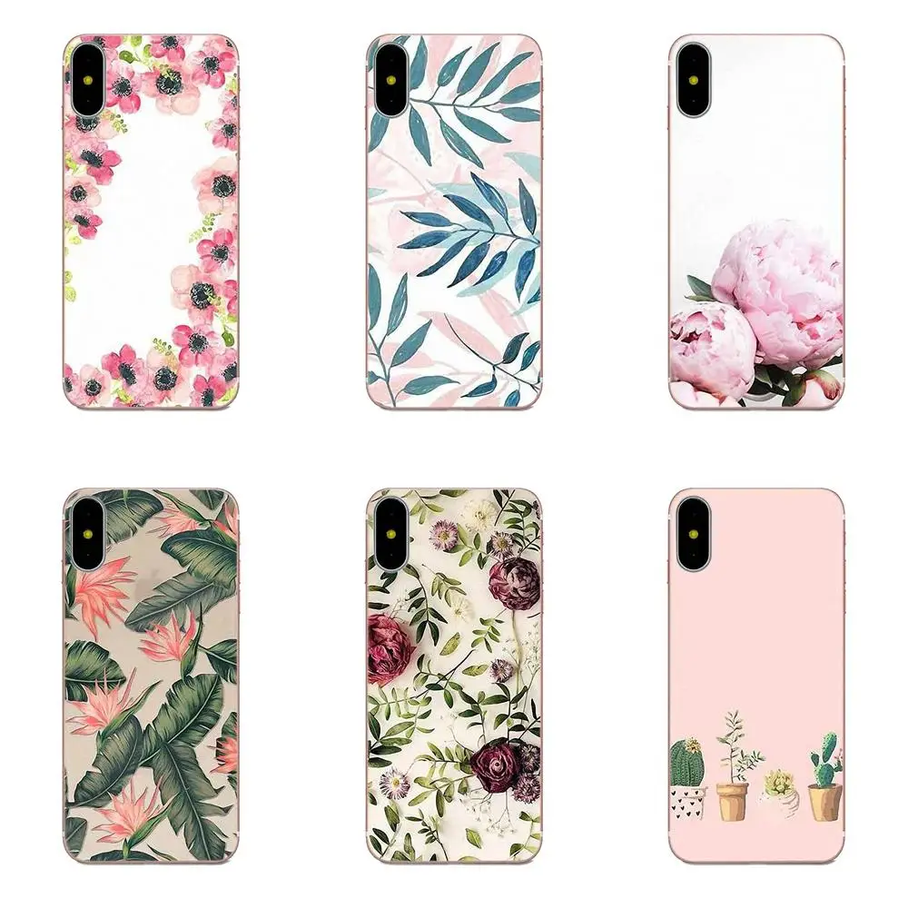 Резиновый чехол для мобильного телефона Xiaomi Redmi Mi Note 7 8 9 SE Pro Lite Go Play Rose Poney Flower Plants