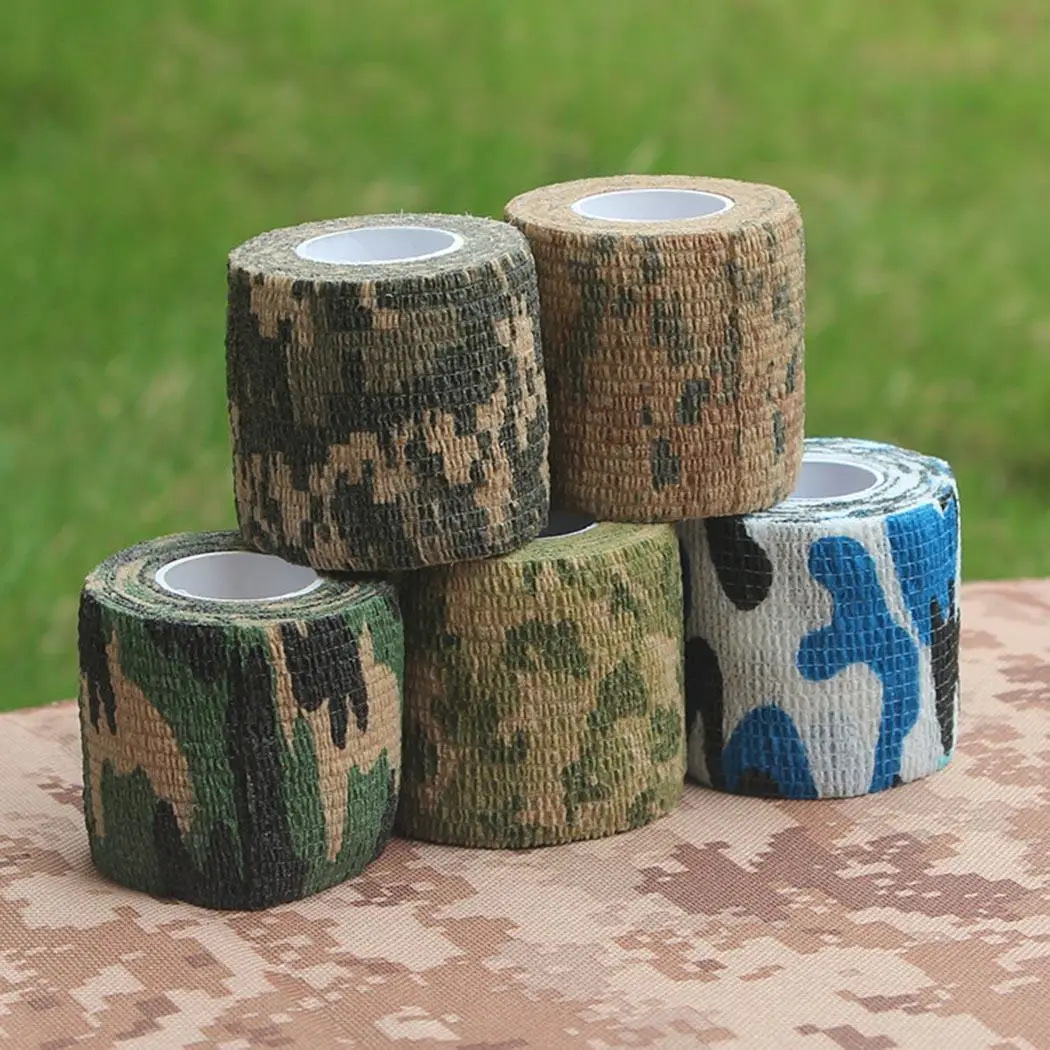 Outdoor Reusable Retractable Non-woven Camouflage Sports As the picture shown 0.2kg Tape for Hunting 5cm | Спорт и развлечения