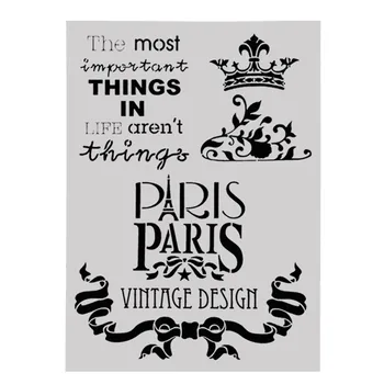 

A4 DIY Painting Fashion Paris Stencil Template For Wall Painting Scrapbooking Stamping Album Decorative Embossing Cards