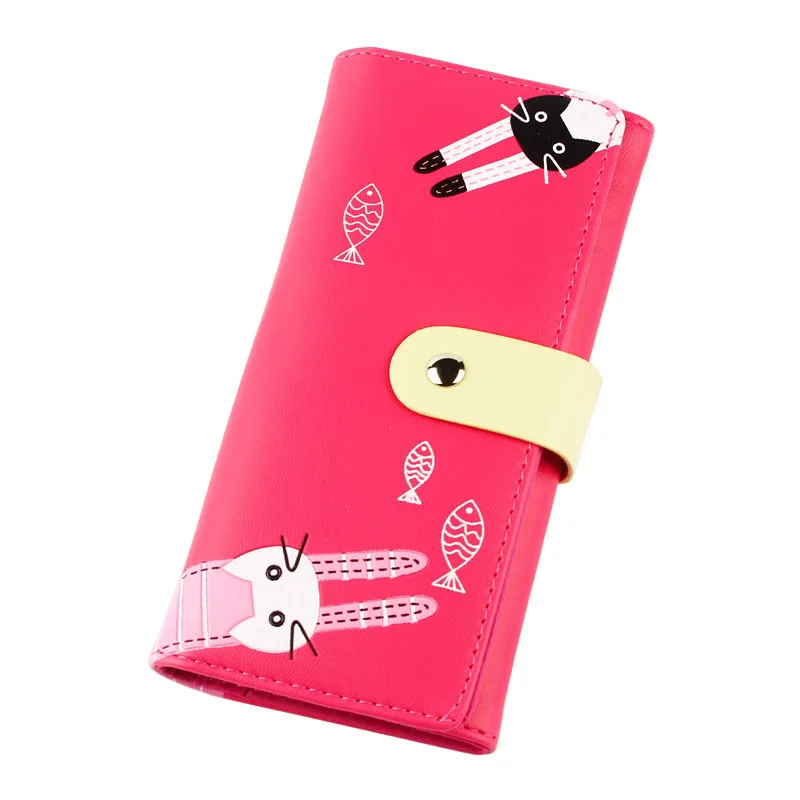 

Women Wallets Good Quality Lady Coin Purse Cat Pattern Cartoon Moneybags Clutch Woman Wallet Cards ID Holder Purses Bag Notecase