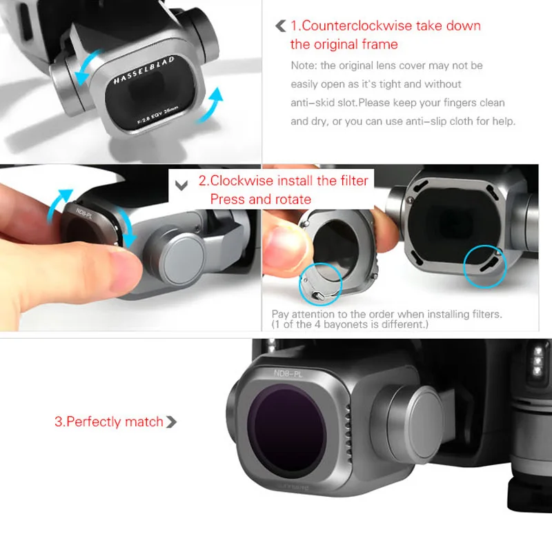 Комплект фильтров для объектива DJI MAVIC 2 PRO MCUV CPL ND ND4 ND8 ND16 ND32 комплект дрона Mavic
