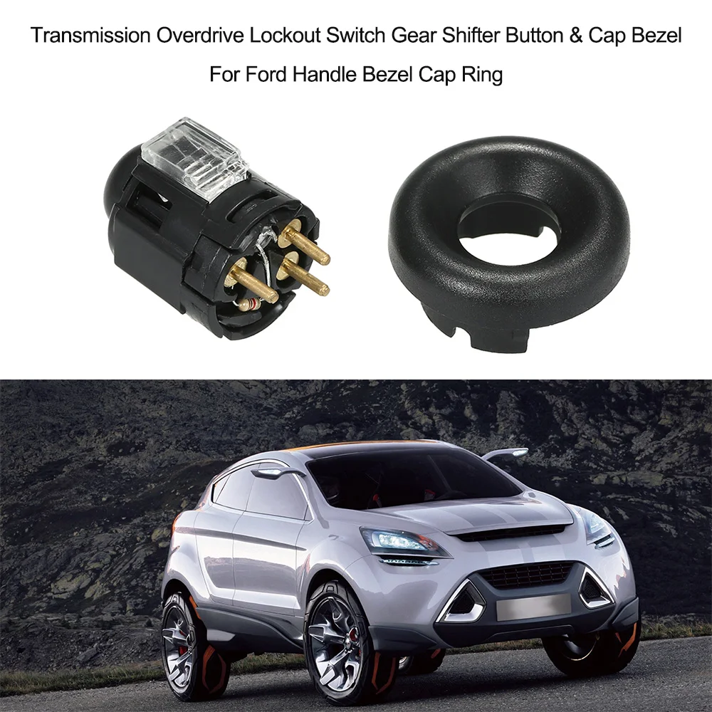Transmission Overdrive Lockout Switch Gear Shifter Button & Cap Bezel