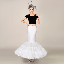 Elastyczna tkanina duży sukienka z rybim ogonem syrenka trąbka styl suknia ślubna krynoliny kieckę Slip