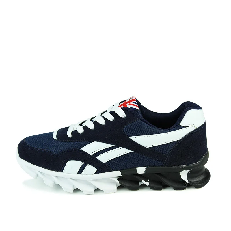 Skup Mężczyźni buty w stylu casual Lace up czerwony niebieski wiosna jesień męskie wygodne 2019 oddychające obuwie rozmiar 39 46