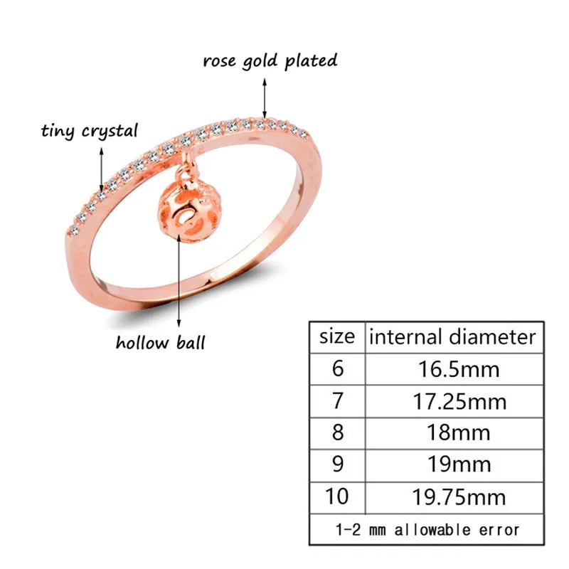 SINLEERY, трендовая подвеска с полым шариком, кольца с крошечными кристаллами для женщин, розовое золото, серебро, свадебные ювелирные изделия, дропшиппинг Jz191 SSE