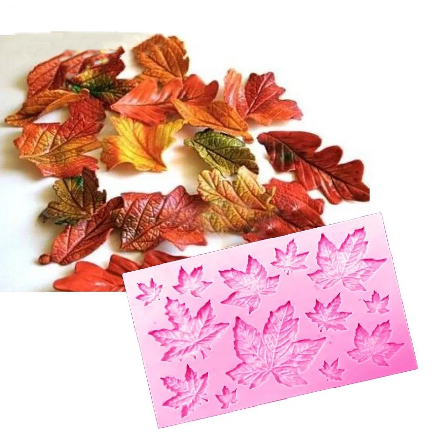 3D Maple Leaf Silicone Soap Mold Fondant Baking Tools Chocolate