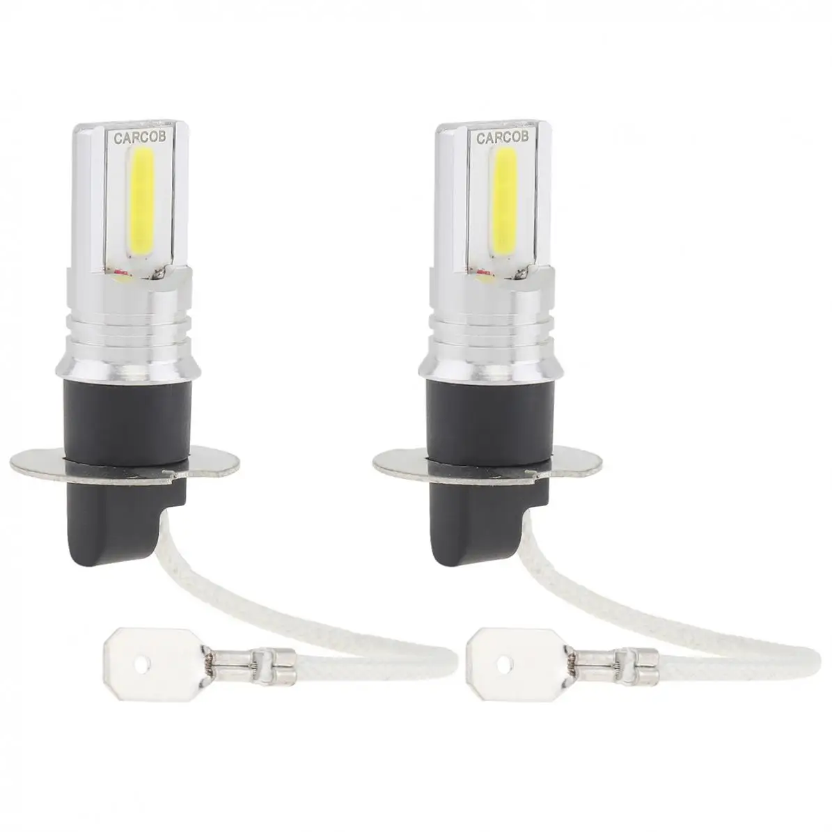2 шт. 12V 12W H3 Универсальный COB SMD светильник s 1200LM 6500 K-7500 K белый автомобиль, вождения, бега авто светодиодные лампы Светильник лампы