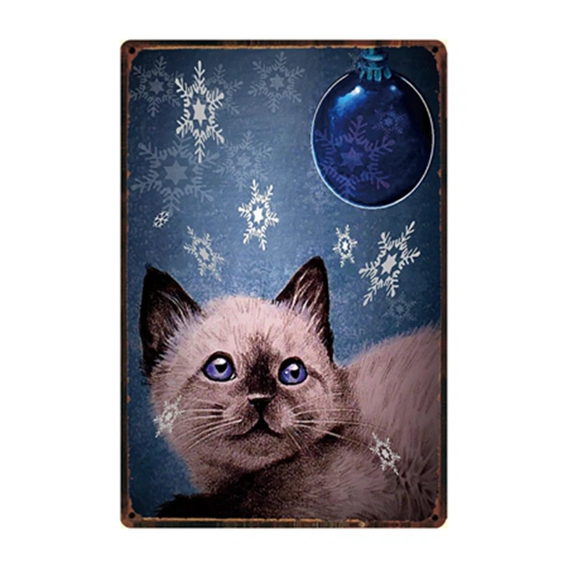 [Kelly66] сумасшедшая кошка леди живёт здесь металлический знак Олово плакат домашний Декор Бар настенная живопись 20*30 см размер y-2155 - Цвет: y-2166
