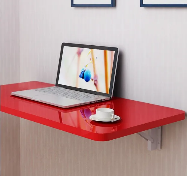 Wall tables computer folding table desk study wall connected laptop