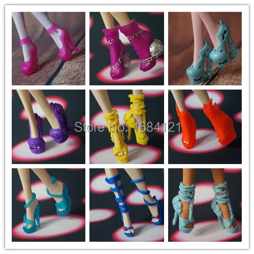 Free shipping 5 pairs lot New Fashion shoes for Monster toys High Doll accessories for monster