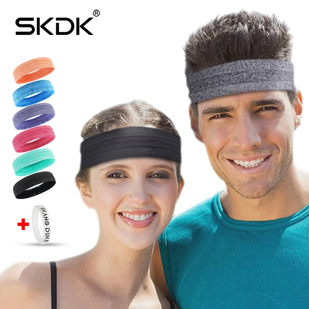 SKDK 1Pc Sweatband Elastic Yoga Running Fitness Sweat band Headband