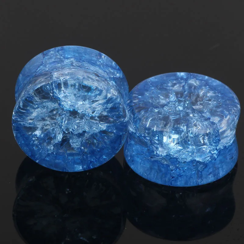 30 Pieces 8 16mm Shatter Crack Ear Gauge Plugs Set Broken Stone Double