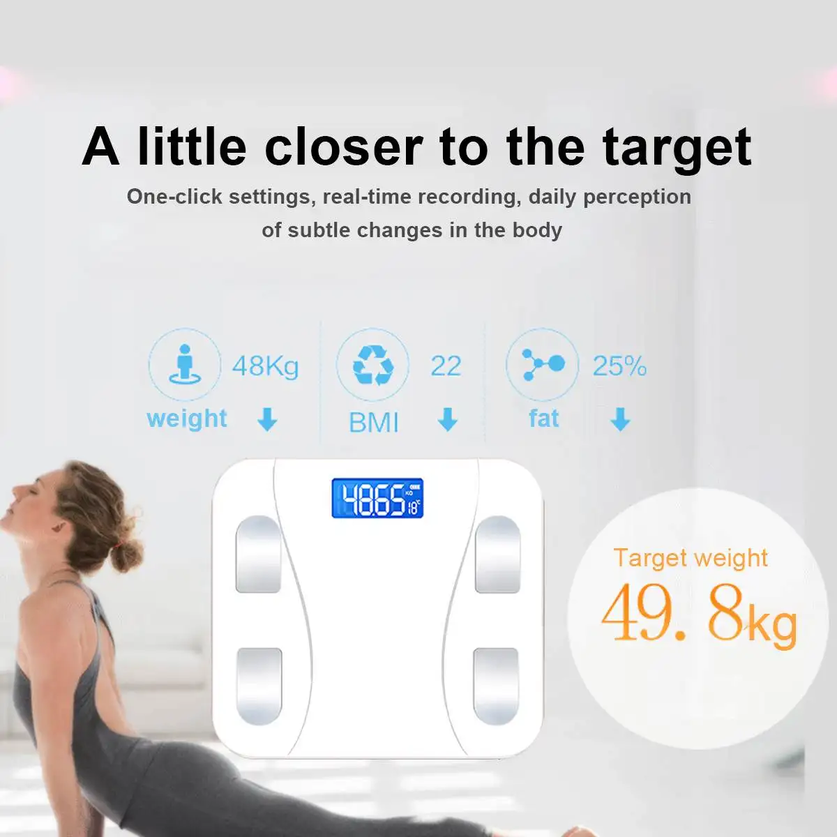 Bluetooth весы для тела, стеклянные весы для жира, умные электронные весы для здоровья, мини Wi-Fi светодиодный цифровой вес с IOS и Android App