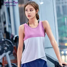 Женская рубашка для йоги женский жилет для бега свободная майка для фитнеса хит цвет спортивный жилет Быстросохнущий Спортивный бюстгальтер тренировочная Футболка Блузка