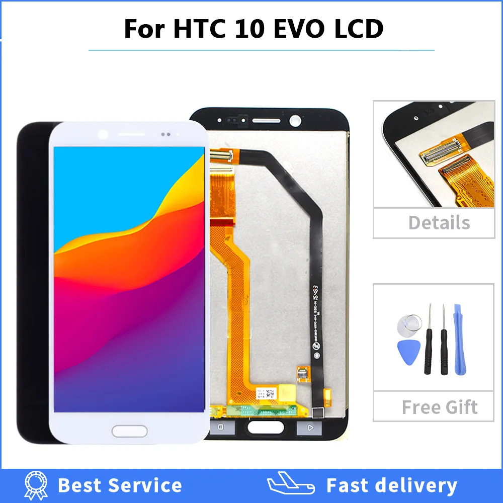 

5.5'' LCD For HTC 10 EVO LCD Display Touch Screen Digitizer For HTC 10 EVO Bolt Display Evo 10 LCD Replacement Parts with tools