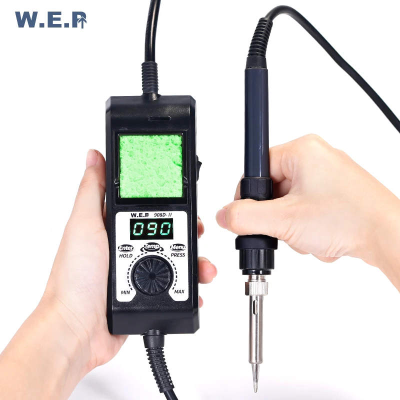 WEP 908D-II 65 W Portable LED Digitial Thermostat Soldering Iron Digital Temperature Correction Sleep Protection WEP 908D-II 65 W Portable LED Digitial Thermostat Soldering Iron Digital Temperature Correction Sleep Protection