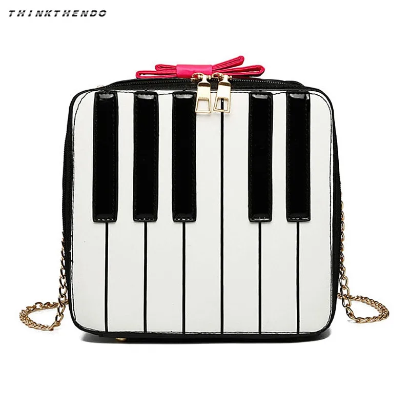 THINKTHENDO, модная новинка, Женская милая сумка через плечо в форме фортепиано, женская сумка, многофункциональная сумка-мессенджер