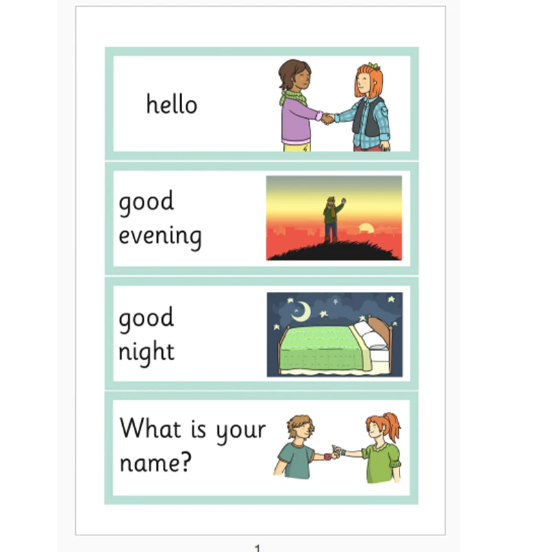 16 Frasi Imparare L Inglese Flashcard Comune Di Auguri Frase Breve Frase Giocattoli Educativi Per I Bambini A4 Poster Giochi Per Bambini Aliexpress