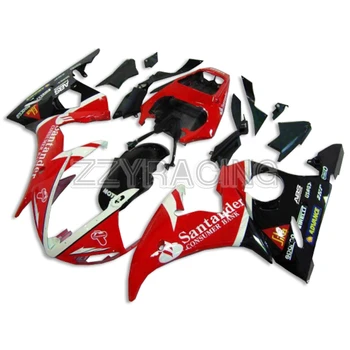 

Injection Fairings for Yamaha YZF-600 R6 2003 - 2005 2004 Complete Panels Kit 03 04 05 ABS Plastic Matte Black Red Hulls New Set
