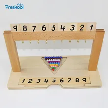 Baby font b Toy b font Montessori Colored Bead Stair Hanger Colored Bead Stairs 1 to
