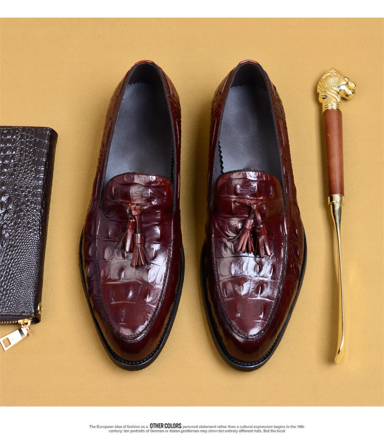 Phenkang/мужская кожаная обувь; мужские оксфорды из натуральной кожи; Роскошная модельная обувь слипоны; Свадебная обувь; Кожаные броги