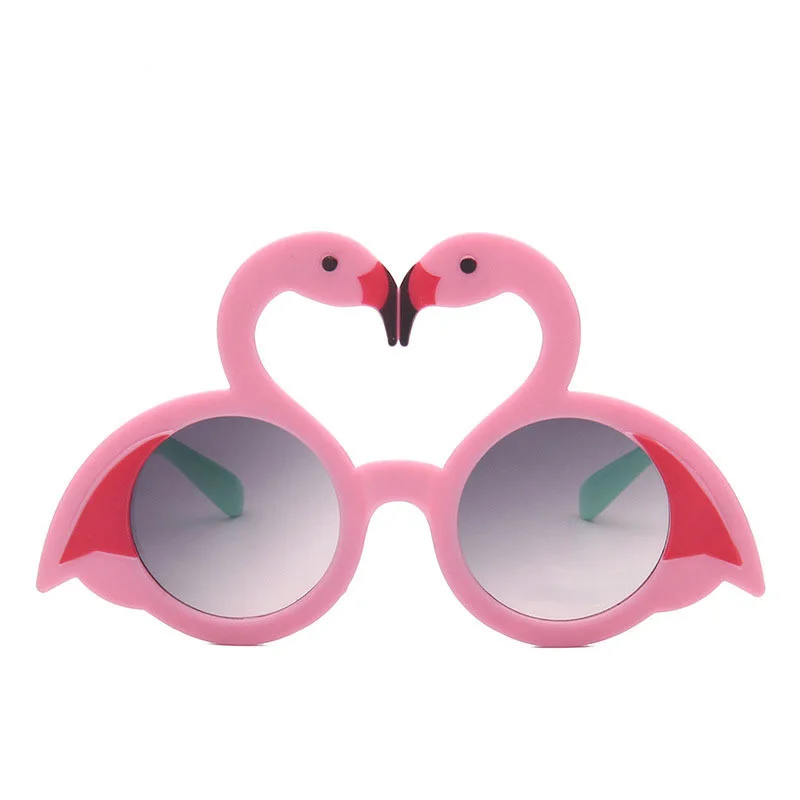 Iboode детские солнцезащитные очки, детские солнцезащитные очки в форме лебедя, солнцезащитные очки для мальчиков и девочек, брендовые Модные Детские вечерние очки - Цвет линз: Розовый