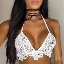 Пикантные Женские топы с цветочным рисунком, черный кружевной треугольный бюстгальтер без косточек, укороченный топ, нижнее белье