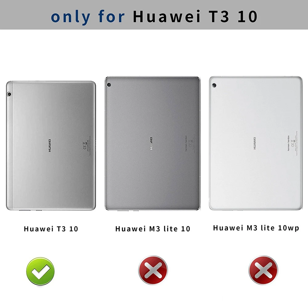 Чехол для huawei MediaPad T3 10 9 6 ''AGS WO9 AGS L09 чехол планшета PC стенд Slim Case t3 0|Чехлы