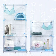 Large cat pet cage double villa PEC902 three PEC903