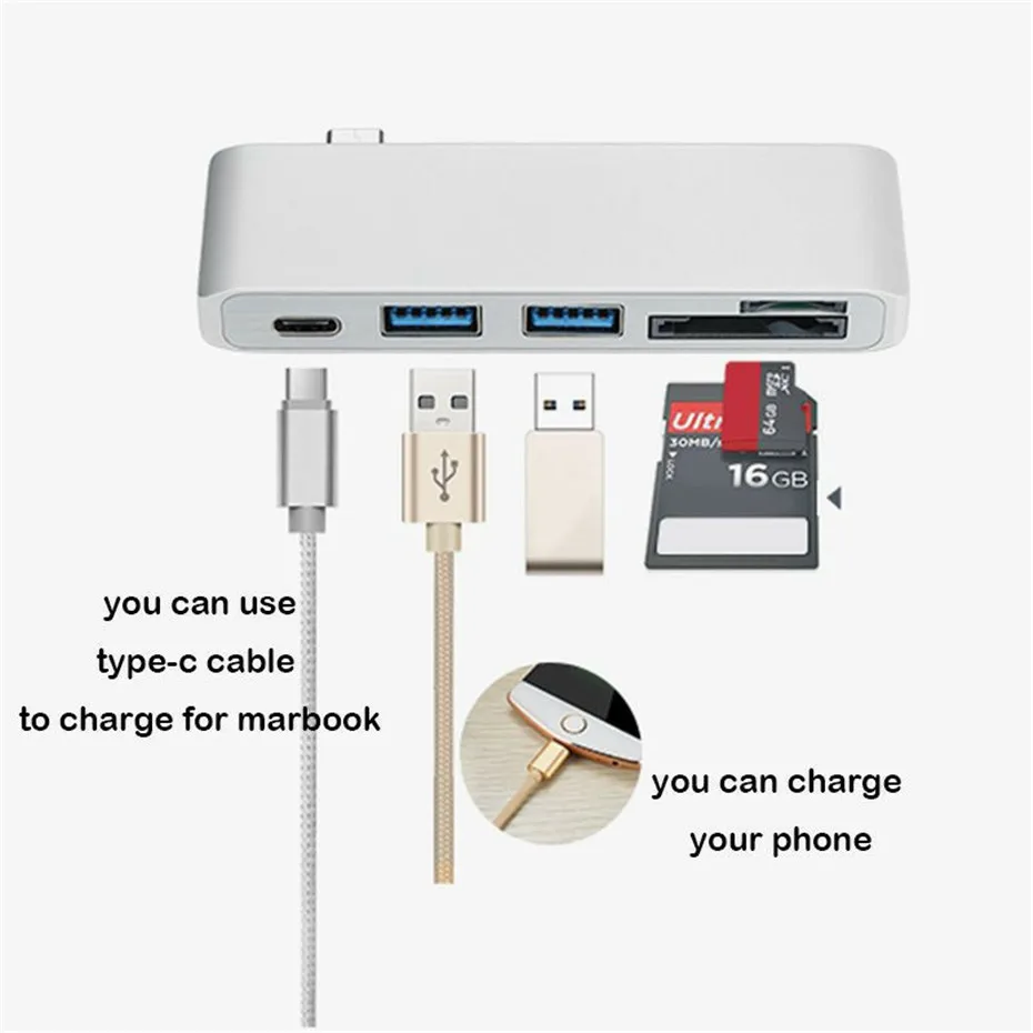 Basix USB 3.1Type C Hub with USB-C Power Delivery8