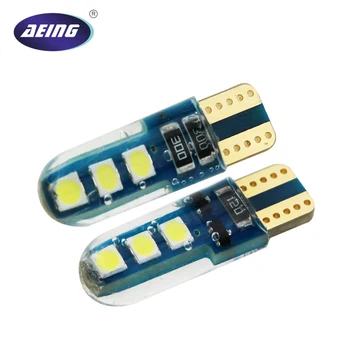 

AEING 2x T10 Led Bulb W5W 194 Silicone 6SMD For Car Instrument Door Parking Light/Vehicle Signal Light/Car Styling 12V White