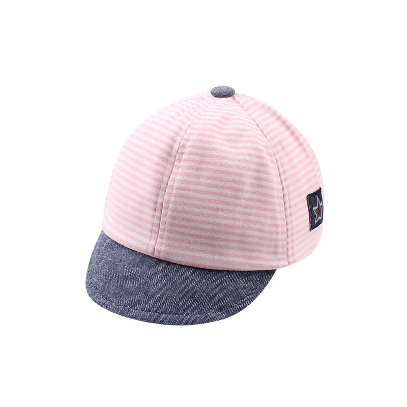 Fashion Striped Baby Cap For Boys Mesh Breathable Summer Cap Star Girls Baseball Cap 6-24M Toddler Summer Baby Boys Clothing (15)