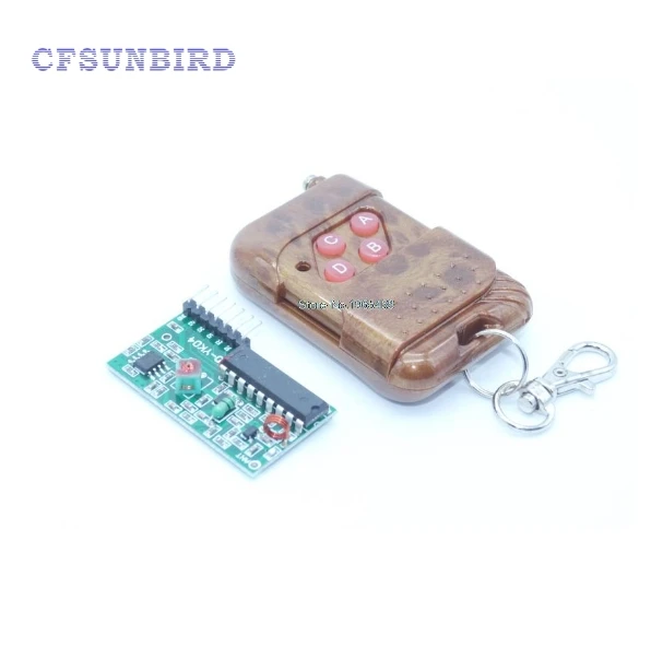 

1set =2pcs 2262/2272 Four Ways Wireless Remote Control Kit,M4 the lock Receiver with 4 Keys Wireless Remote Control