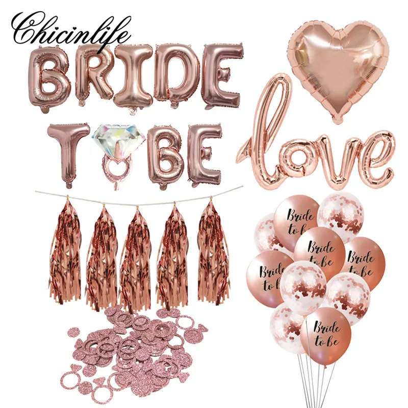 

Chicinlife 1set Bride To Be Balloon Banner Hen Party Bachelorette Party Wedding Party Night Confetti Ballons Decoration Supplies