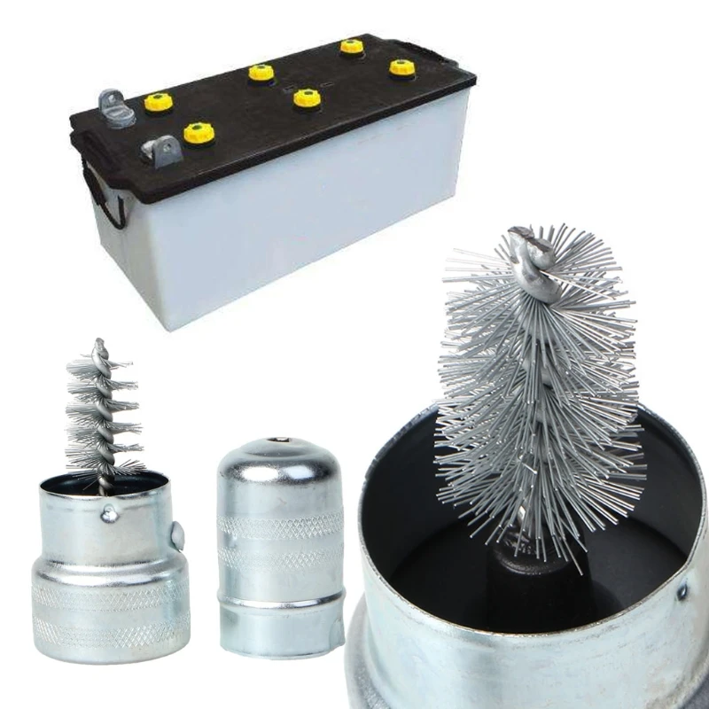 

Car Vehicle Silver Battery Post Terminal Cleaner Tool Stainless Steel Brush