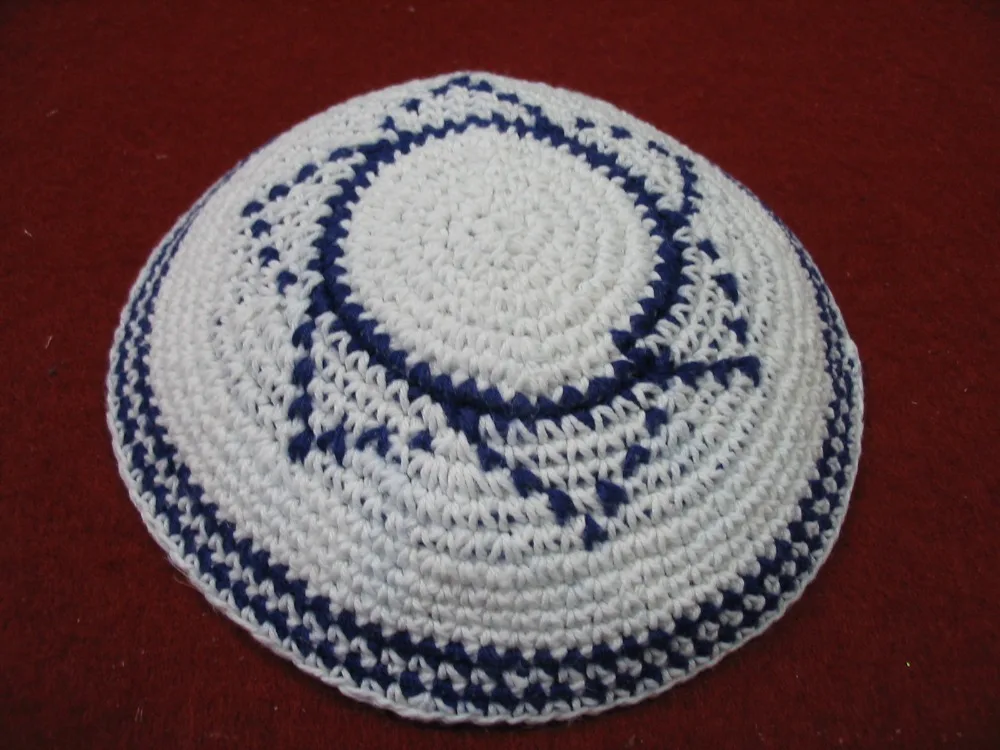 Ручная вязка YARMULKE KIPPAH DAVID STAR