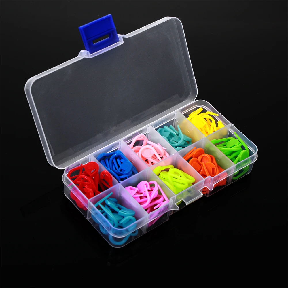 

100/120pcs/Set Colorful Plastic Sewing Clip Mark Buckle Amazing Knitting Crochet Locking Stitch Needle Clip Markers Holder Tool