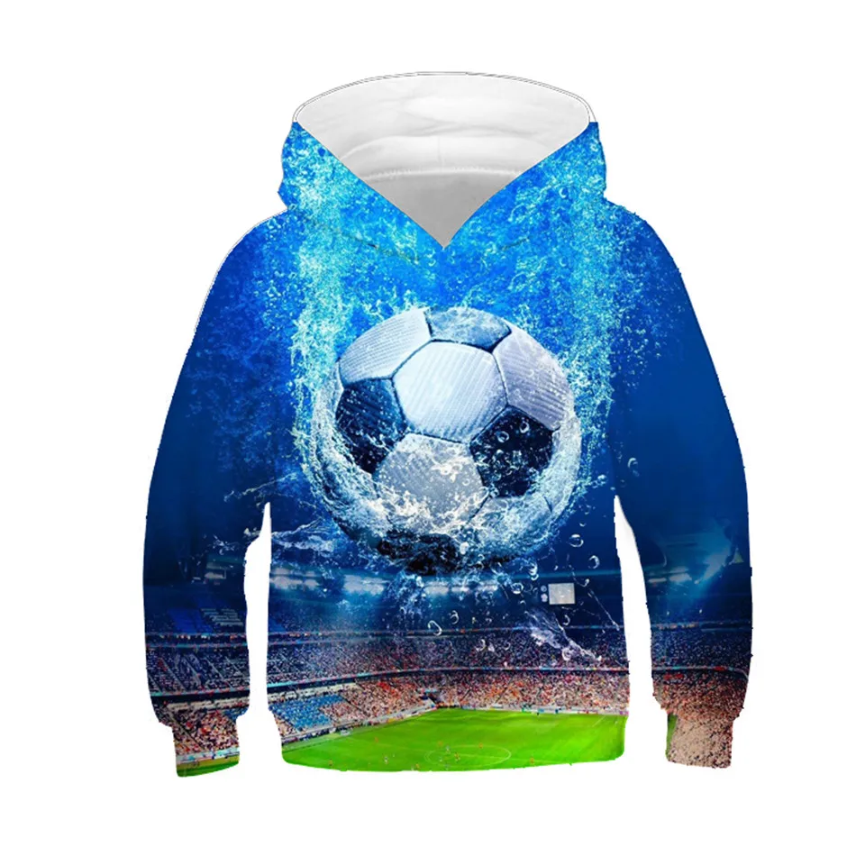 2019 Boys Girls 3D Hoodies Kids Cool Field Water Football Field Printed